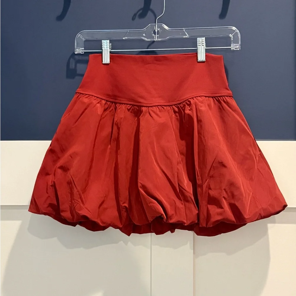 aerie Rust Red Bubble Skater Skirt NWT Size M